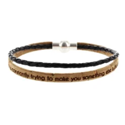 Bracelet Liège Noir Personnalisé - 2027