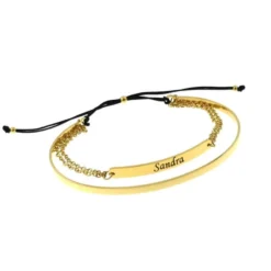Bracelet Jonc Acier Doré Personnalisé - 2137