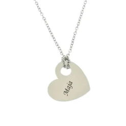 Pendentif Cœur Acier Personnalisé - 2143