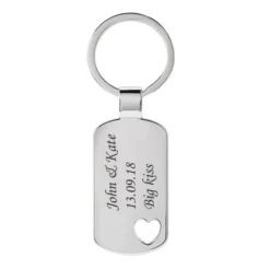 Porte-clé Dogtag Acier Personnalisé - 2151