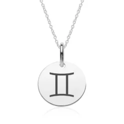 Pendentif Astro Gémeaux Argent Personnalisé - 2161