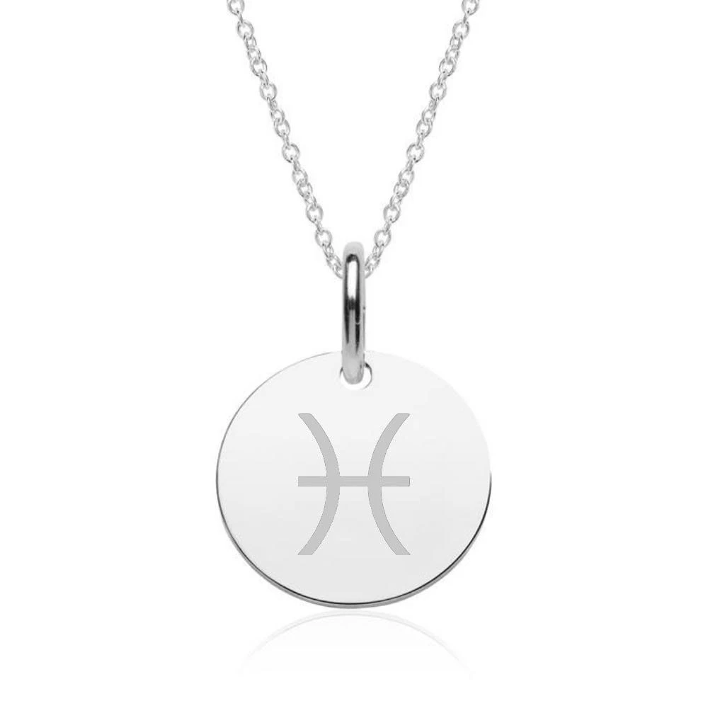 Pendentif Astro Poissons Argent Personnalisé - 2170 – Image 3