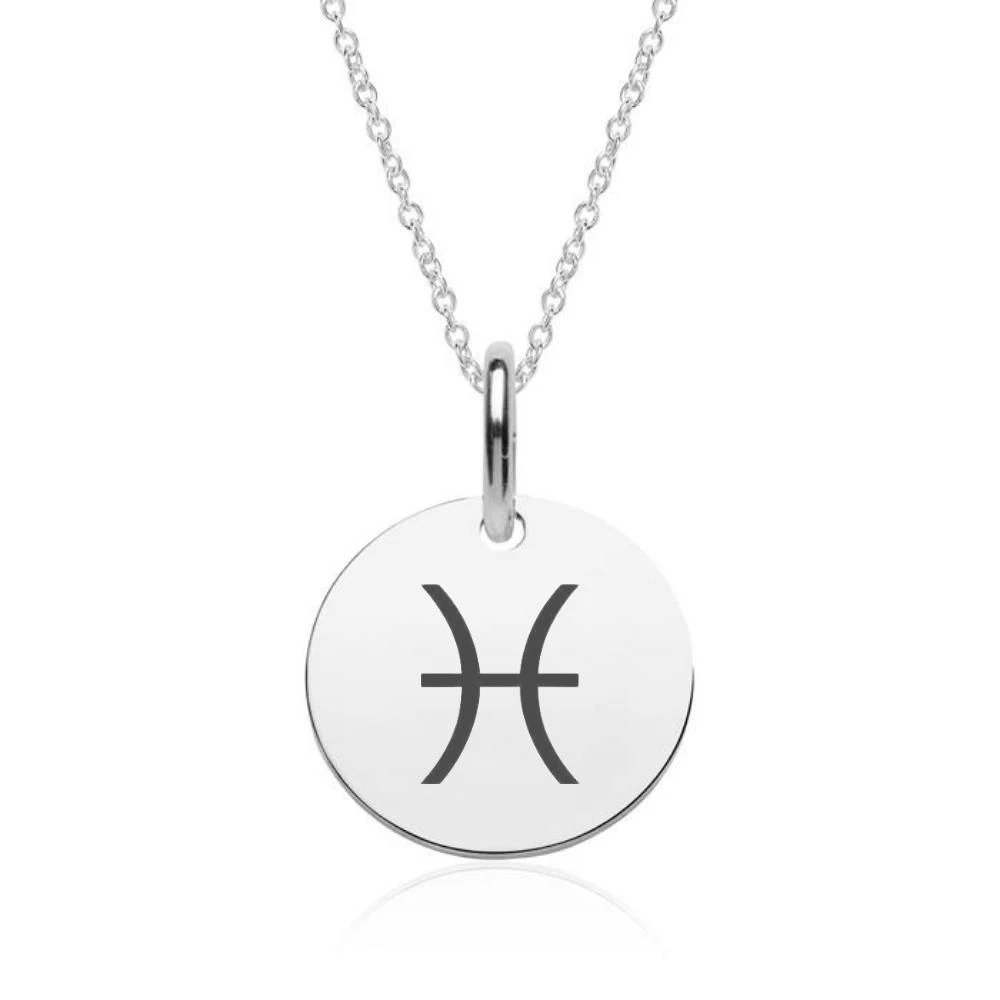 Pendentif Astro Poissons Argent Personnalisé - 2170