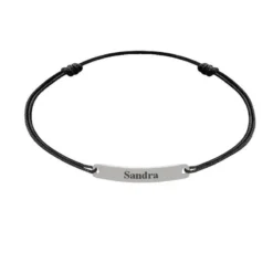 Bracelet Cordon Argent Personnalisé - 2186