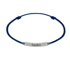 Bracelet Cordon Argent Personnalisé - 2187