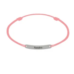 Bracelet Cordon Argent Personnalisé - 2188