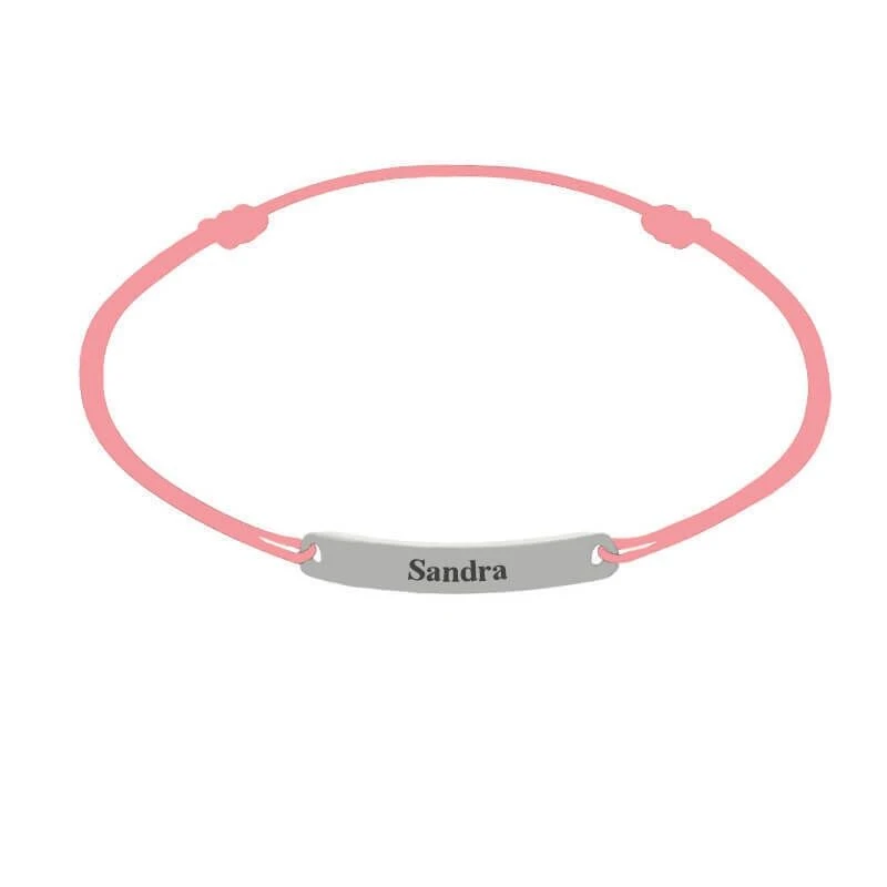 Bracelet Cordon Argent Personnalisé - 2188