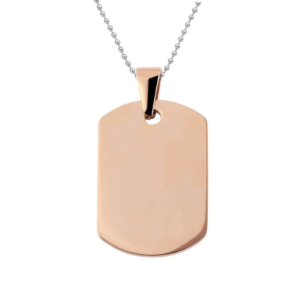 Pendentif Dogtag Acier Rosé Personnalisé - 2199 – Image 3