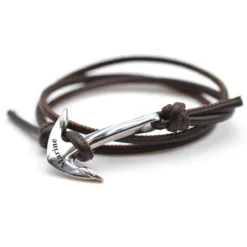Bracelet Cuir Marron Multi-tours Personnalisé - 2215
