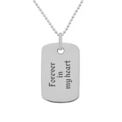 Pendentif Dogtag Argent Personnalisé - 2218
