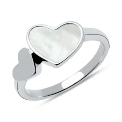 Bague Cœurs Argent Personnalisée - 2237