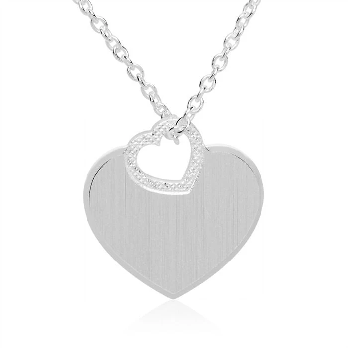 Pendentif Coeur Argent Personnalisé - 2266