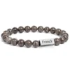 Bracelet Pierres Jaspe Brun Personnalisé - 2568
