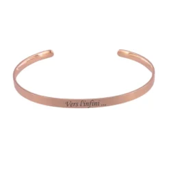 Bracelet Jonc Acier Rosé Personnalisé - 2278