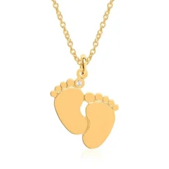 Pendentif Pieds Argent Doré Personnalisé - 2271