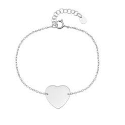 Bracelet Cœur Argent Personnalisé - 2285