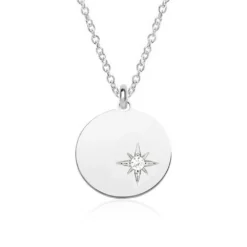 Pendentif Argent Diamant Personnalisé - 2308