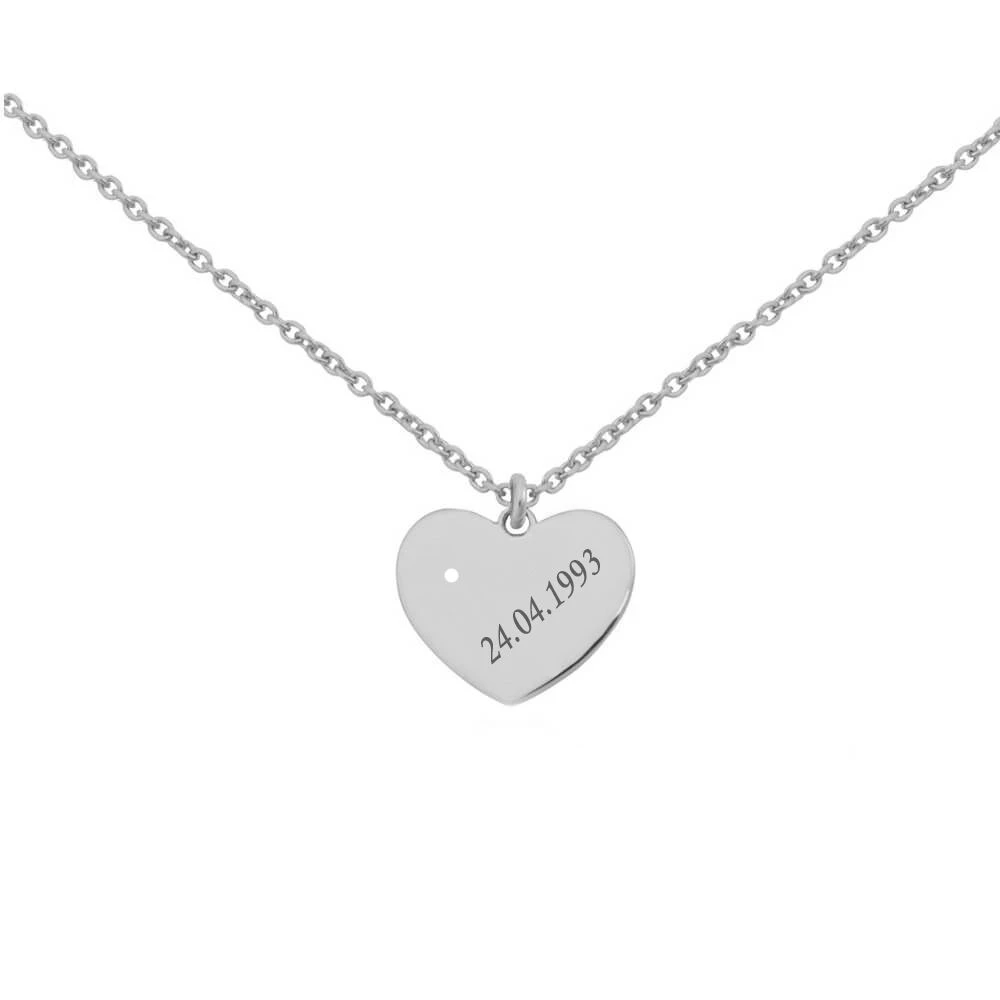Pendentif Coeur Diamant Personnalisé - 2309 – Image 2