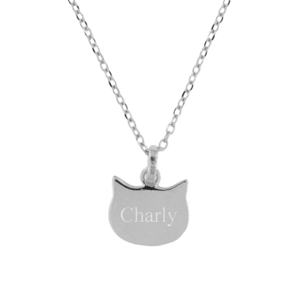 Pendentif Chat émaillé Blanc Personnalisé - 2335 – Image 4