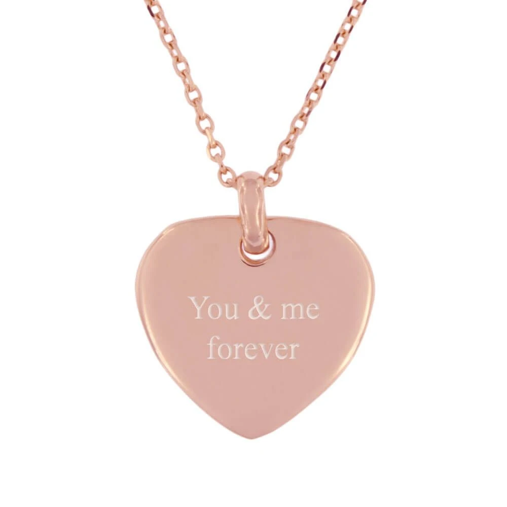 Pendentif Coeur Plaqué Or Rose Personnalisé - 2355 – Image 3