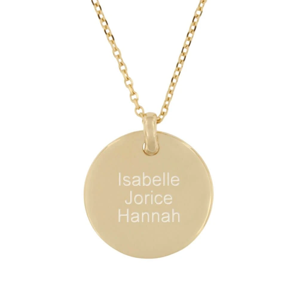 Pendentif Rond Plaqué Or Personnalisé - 2358 – Image 3