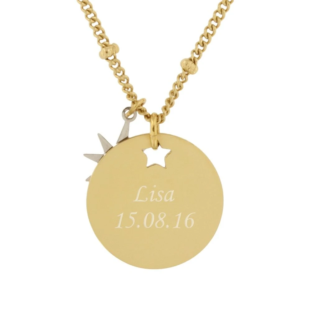 Collier étoile Doré Personnalisé - 2385 – Image 4