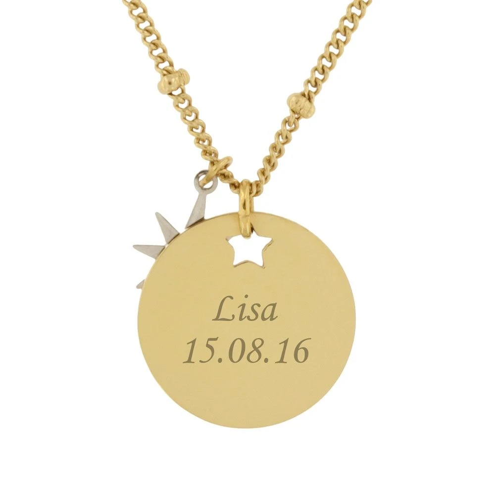 Collier étoile Doré Personnalisé - 2385 – Image 3