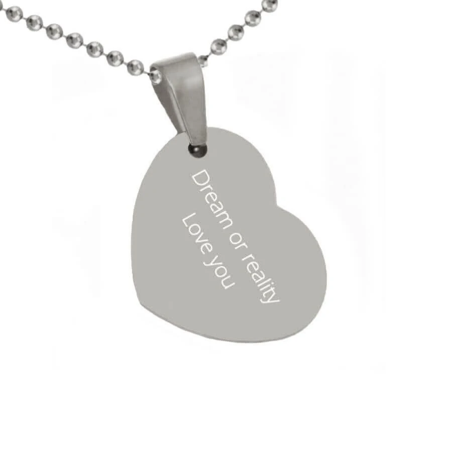 Pendentif Cœur Acier Personnalisable - 2381 – Image 3
