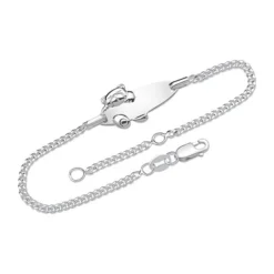 Gourmette Argent Ourson Personnalisée - 2434