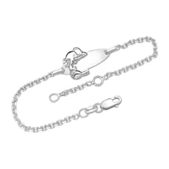 Gourmette Argent éléphant Personnalisée - 2435