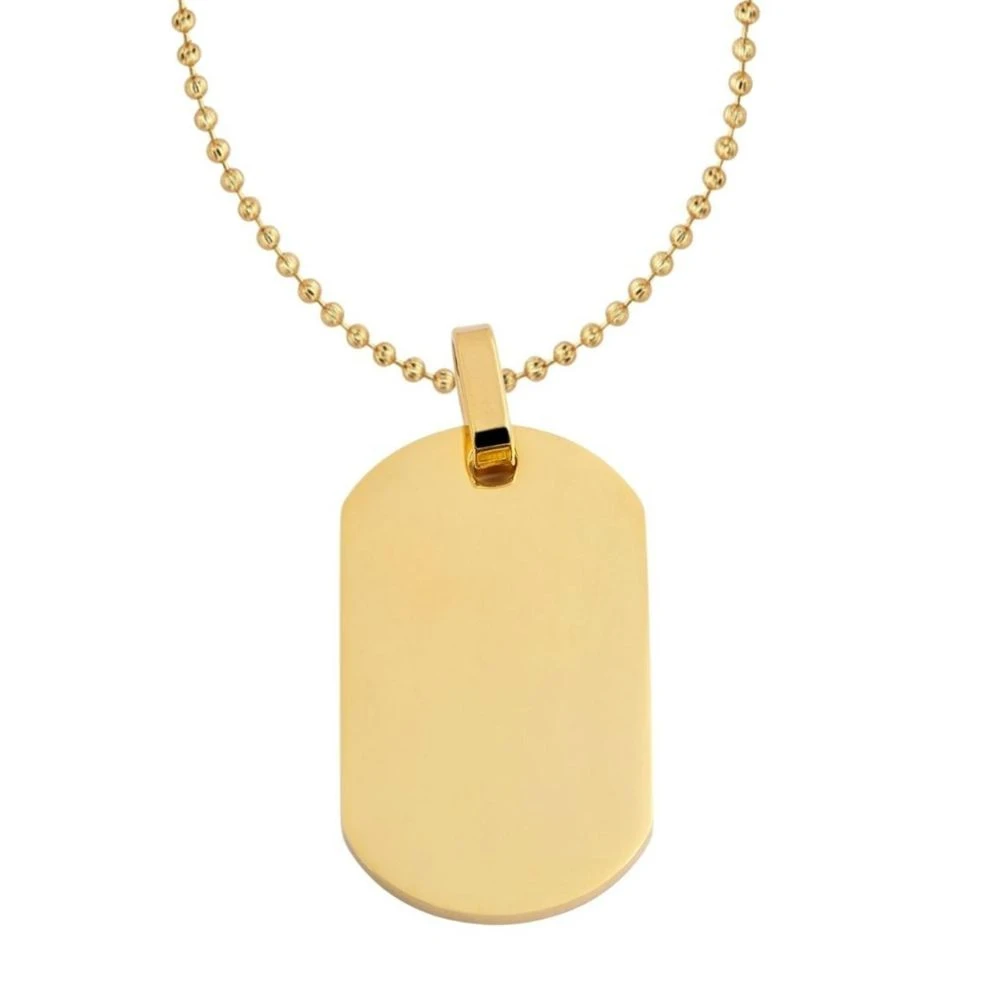 Pendentif Plaque Acier Doré Personnalisé - 2441 – Image 4