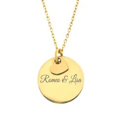 Collier Plaqué Or Avec Petit Coeur Personnalisé - 2457