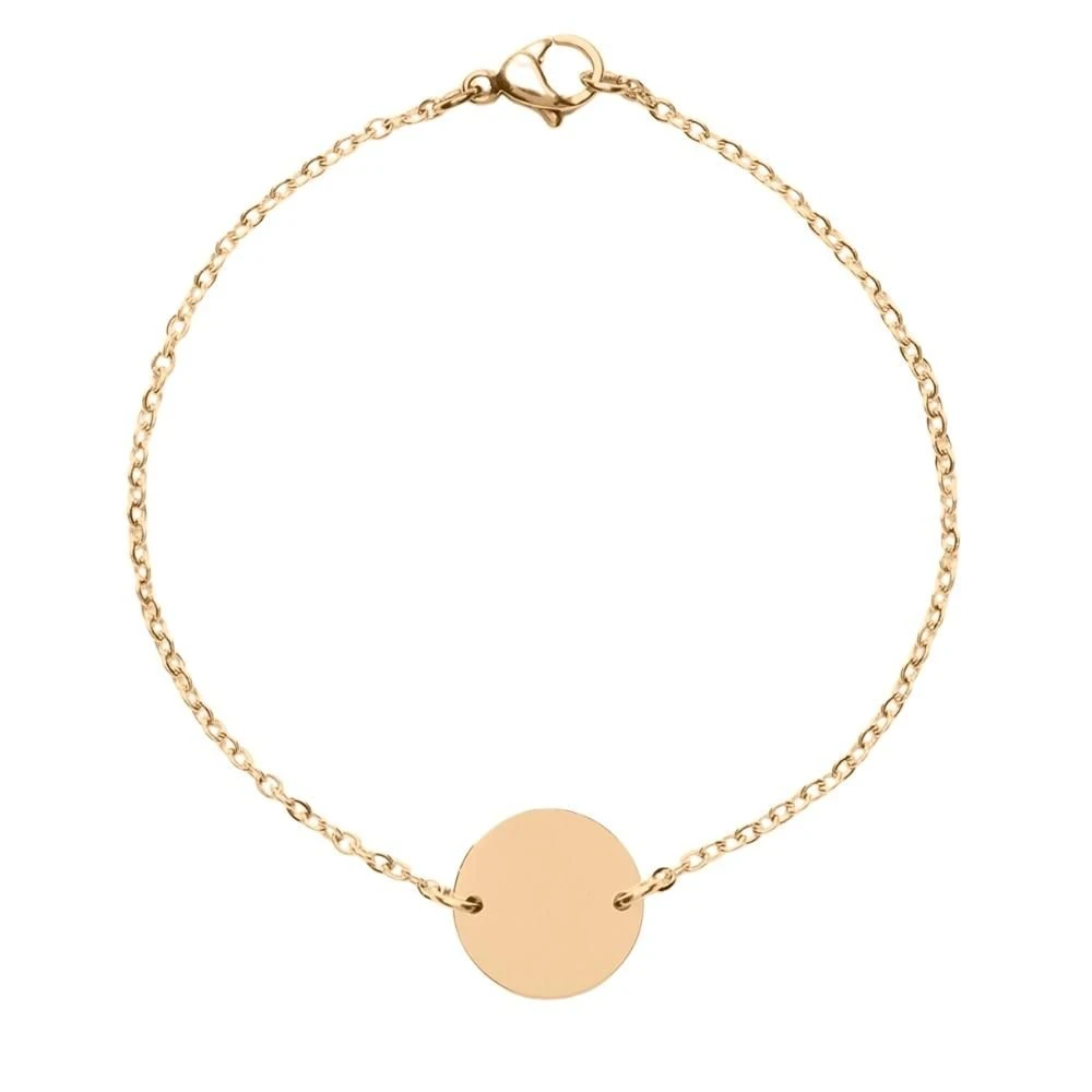 Bracelet Pastille Plaqué Or à Graver - 2458 – Image 4