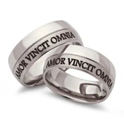 Bagues Duo Acier Personnalisées - 0247