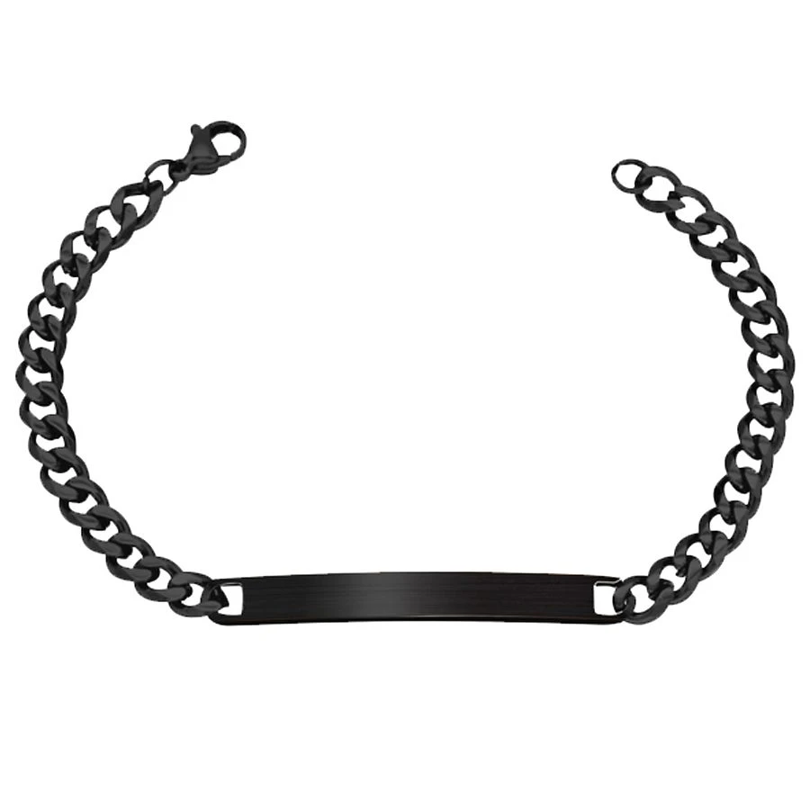 Gourmette Acier Noir Personnalisée - 2472 – Image 4