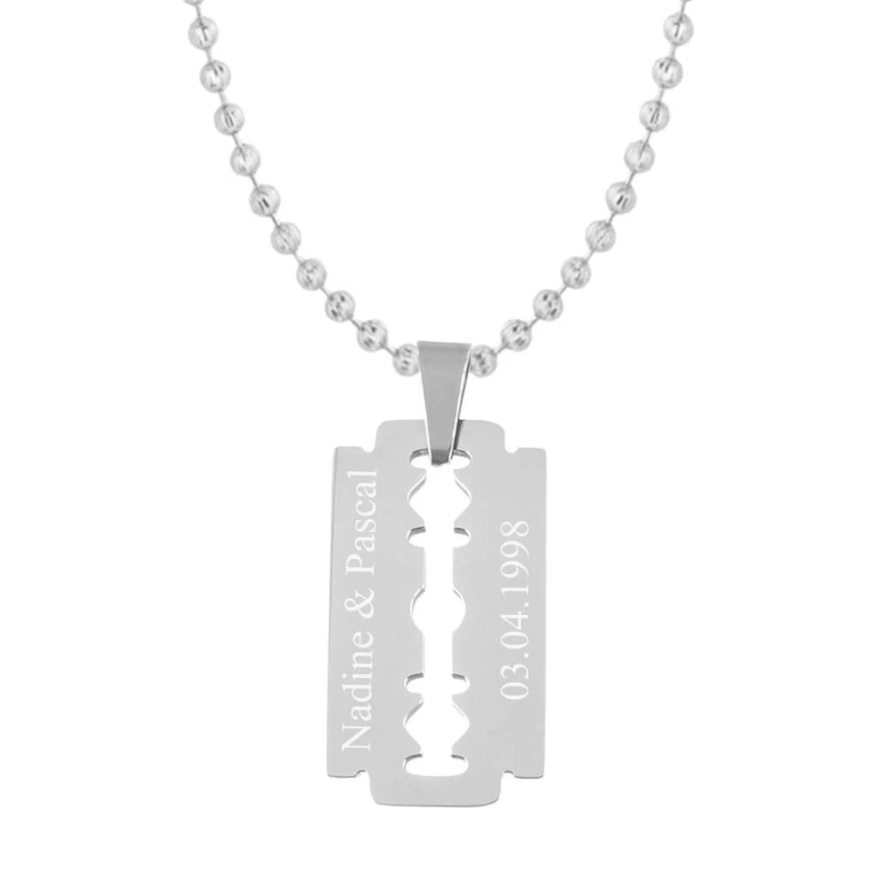 Pendentif Lame De Rasoir Personnalisé - 2486 – Image 3