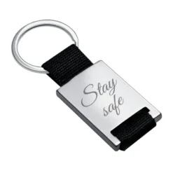 Porte-clé Tissu Noir Personnalisé - 2497