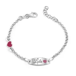 Gourmette Argent Coeur Personnalisée - 2509