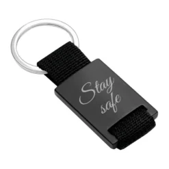 Porte-clé Tissu Noir Personnalisé - 2501