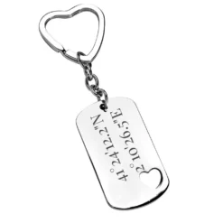 Porte-clé Plaque Coeur Personnalisé - 2517