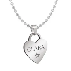 Pendentif Coeur Acier Personnalisé - 2528