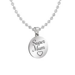 Pendentif Rond Acier Personnalisé - 2523