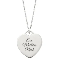 Pendentif Coeur Argent Personnalisé - 2563