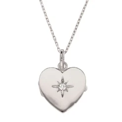 Collier Médaillon Coeur Argent Personnalisé - 2576