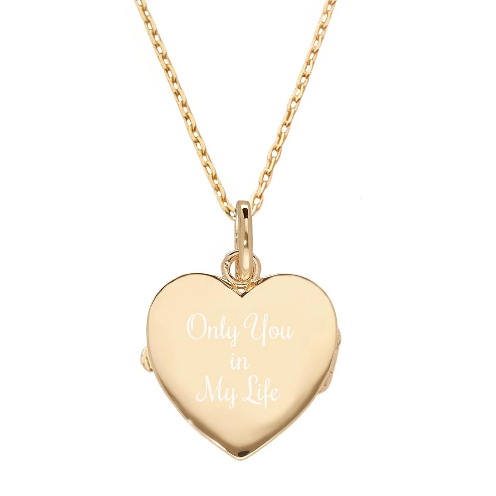 Collier Médaillon Coeur Plaqué Or Personnalisé - 2577 – Image 4