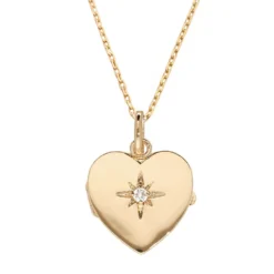 Collier Médaillon Coeur Plaqué Or Personnalisé - 2577