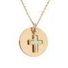 Collier Médaille Croix Plaqué Or Personnalisé - 2585