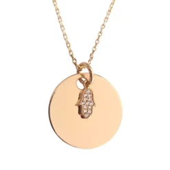 Collier Main De Fatma Plaqué Or Personnalisé - 2588