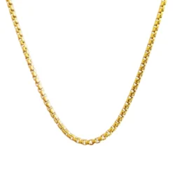 Chaîne Vénitienne Acier Doré 2mm - 2607