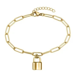 Bracelet Cadenas Acier Doré Personnalisé - 2620